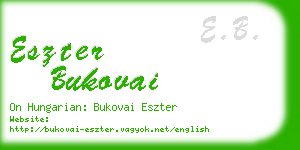eszter bukovai business card